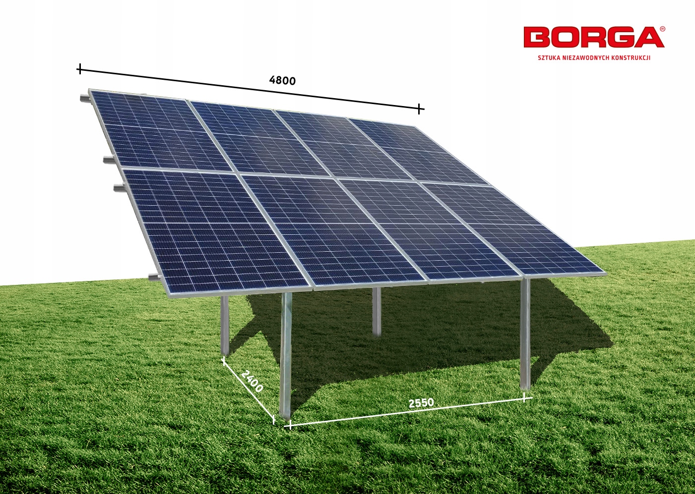 Fotovoltaická nosná konštrukcia Borga KWF-1