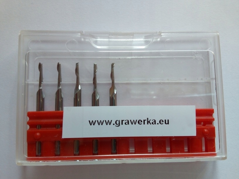 Jednokrídlová fréza 2,0 mm 2 mm 2,0 cnc - 5 kusov