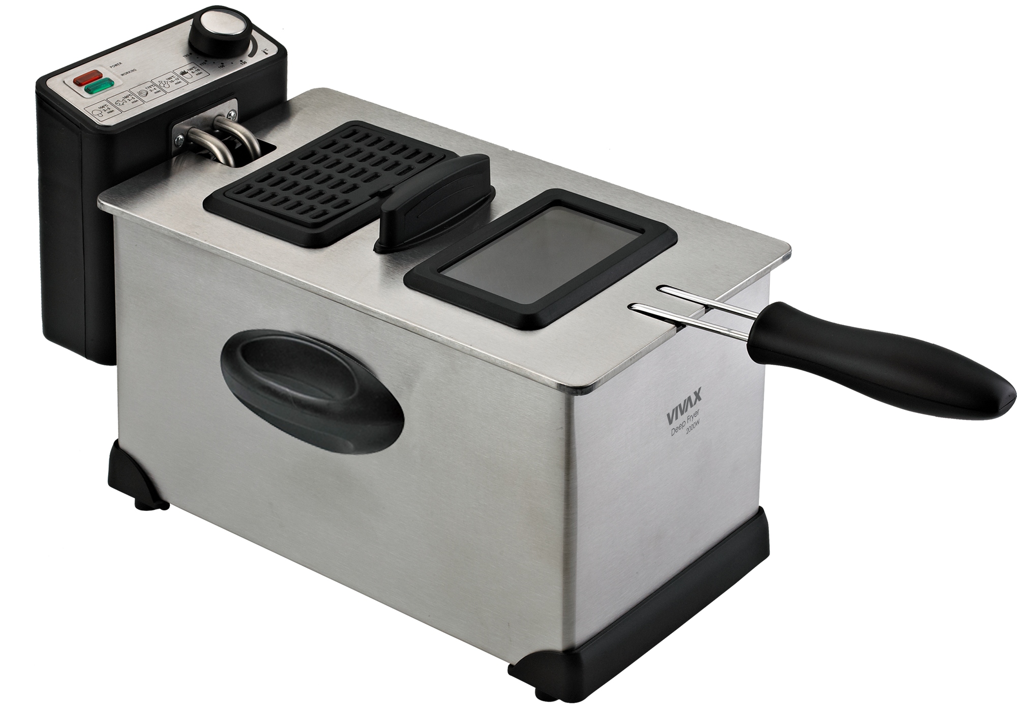 Fritéza Vivax DF-2003SS 2000 W, 3 L, Term, Inox