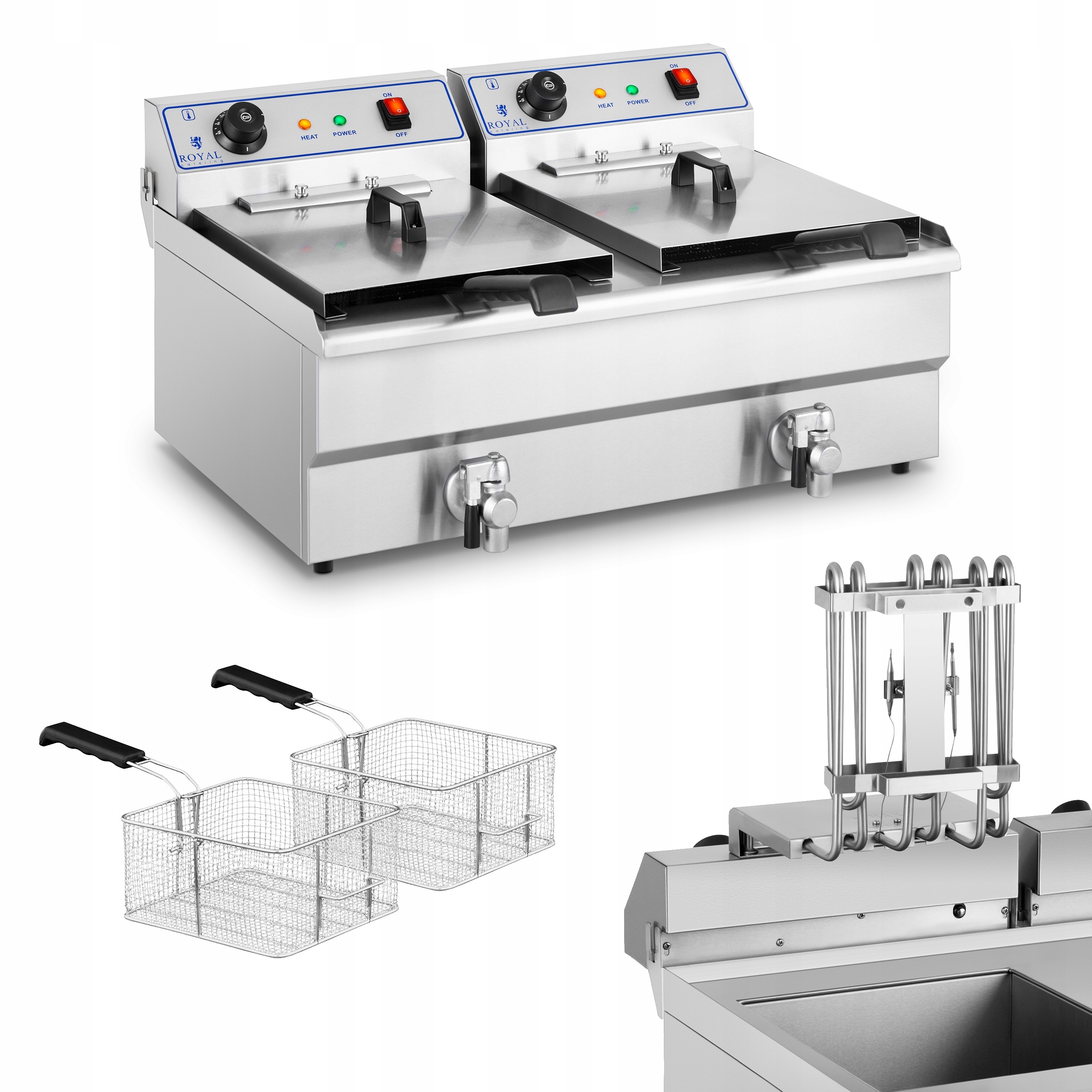 Elektrická fritéza ROYAL CATERING RCSF-16DTH