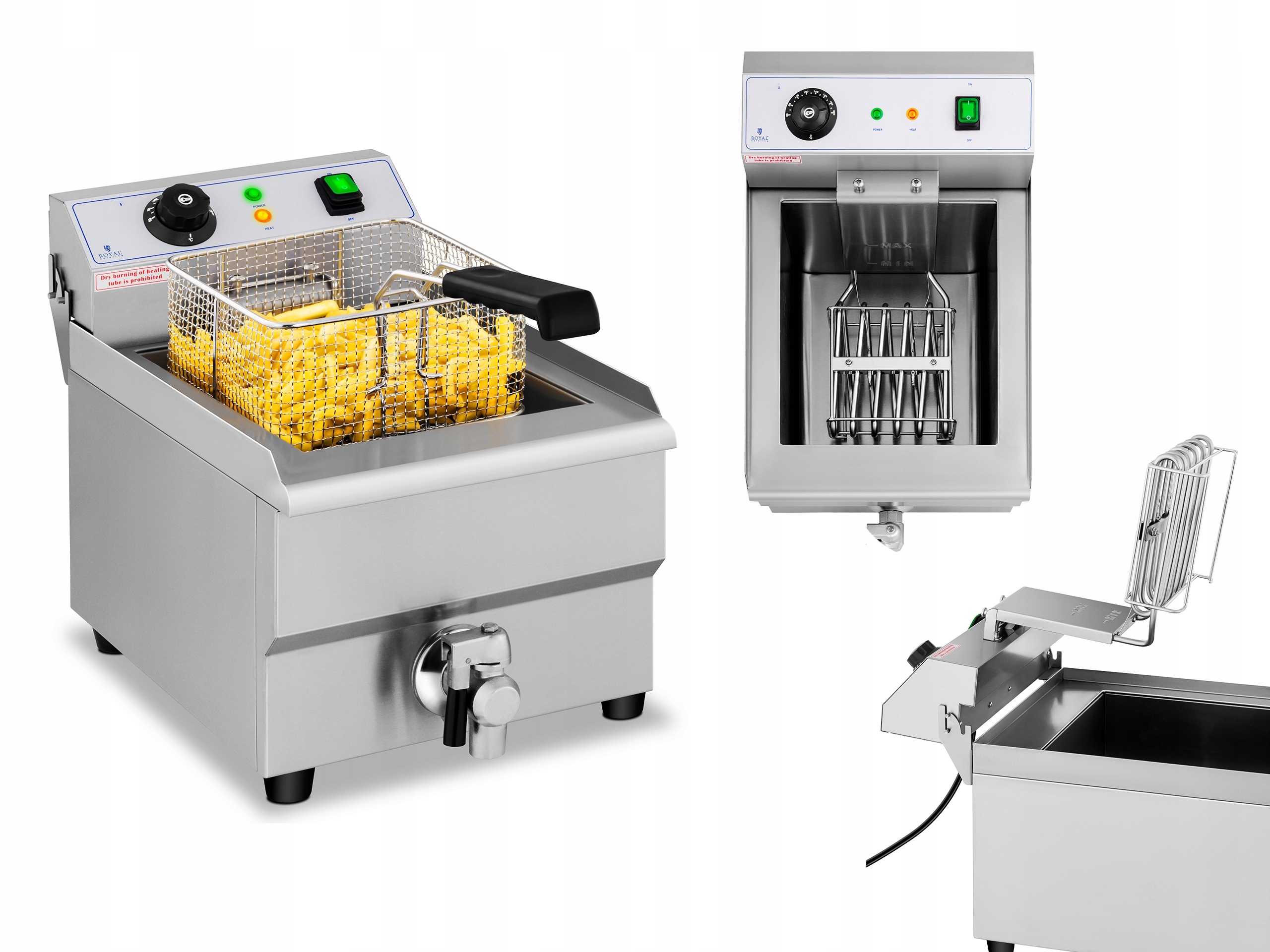 Fritéza 3500W 16L 230V ROYAL CATERING RCEF 16EB