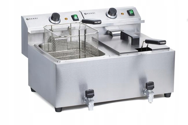 Fritéza Masterpro s odtokovým kohútikom - 2 x 8L