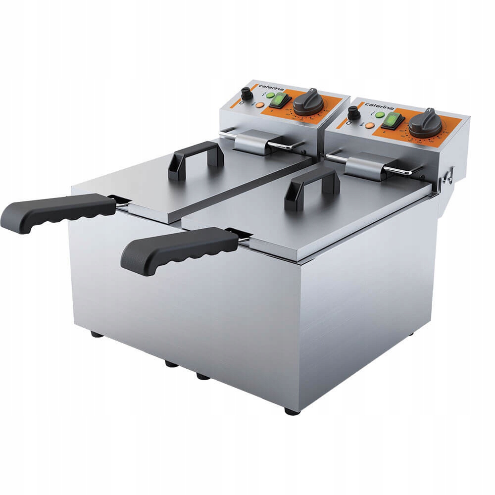 2-komorová elektrická fritéza 2x4l CATERINA