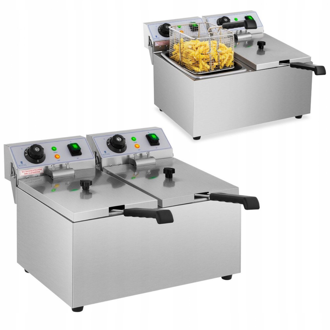 Dvojitá elektrická gastronomická fritéza 230