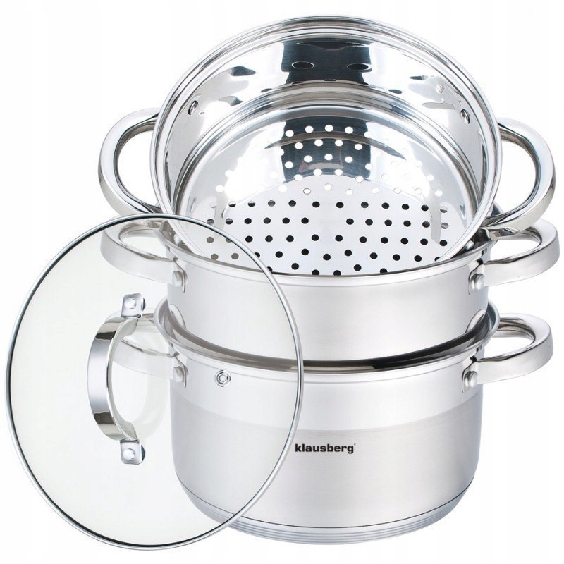 KLAUSBERGSKÝ PARNÝ KASEROL 4 PRVKY 18 cm KB-7136