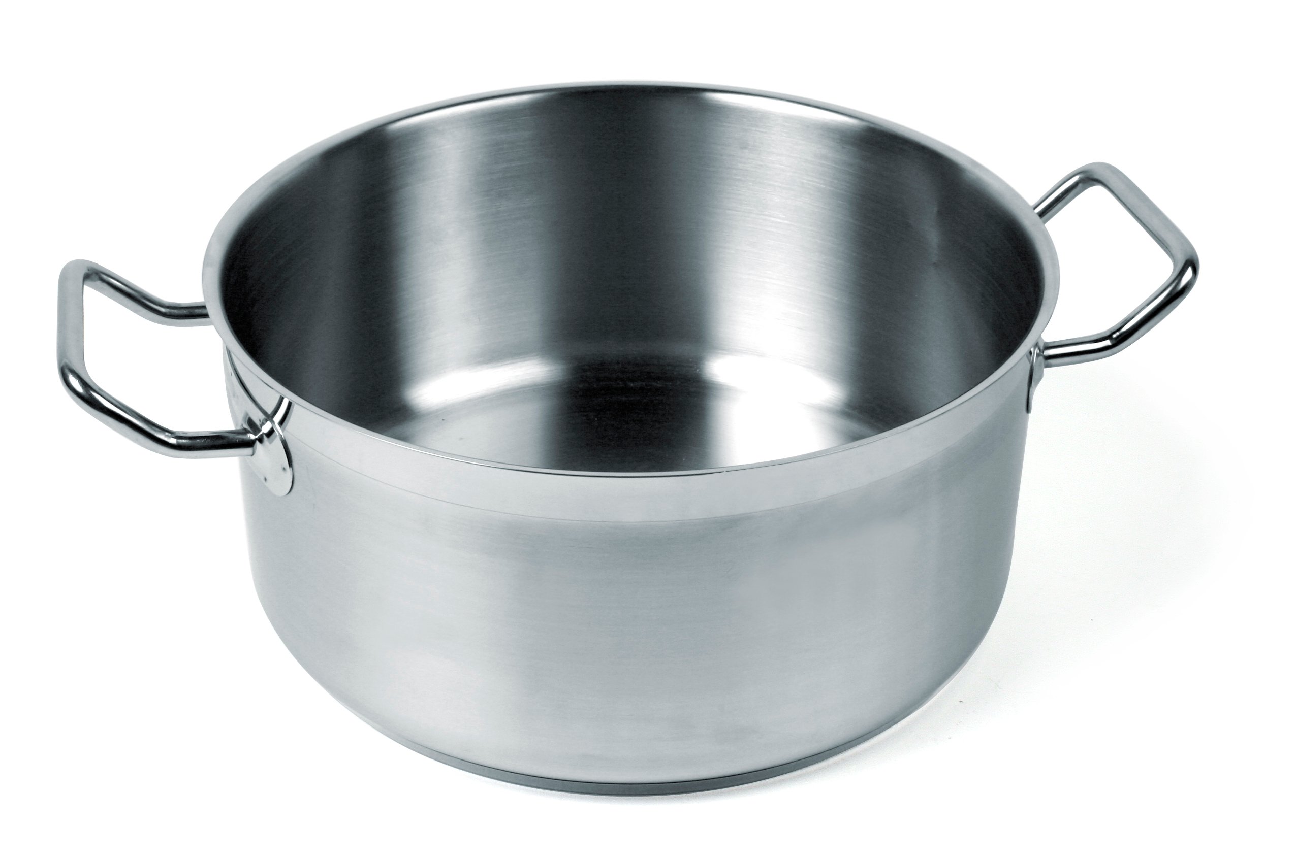 NÍZKY HNEDÝ priemer 5 L = 24 cm, nehrdzavejúca oceľ, 3 vrstvy