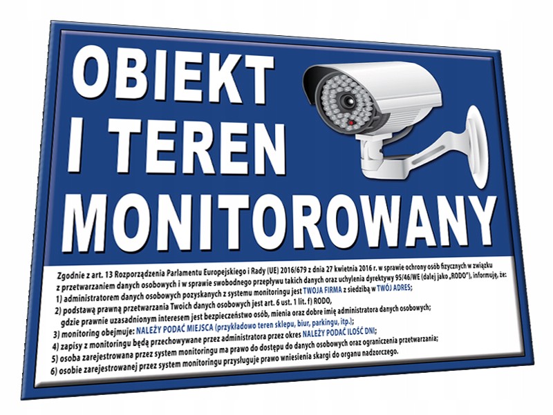 SLEDOVANÁ OBLASŤ ZARIADENIA NA DOSKU GDPR