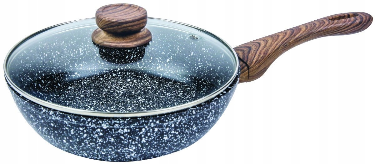 Hĺbková žulová panvica 24 cm DREVO KINGHO ŽULA