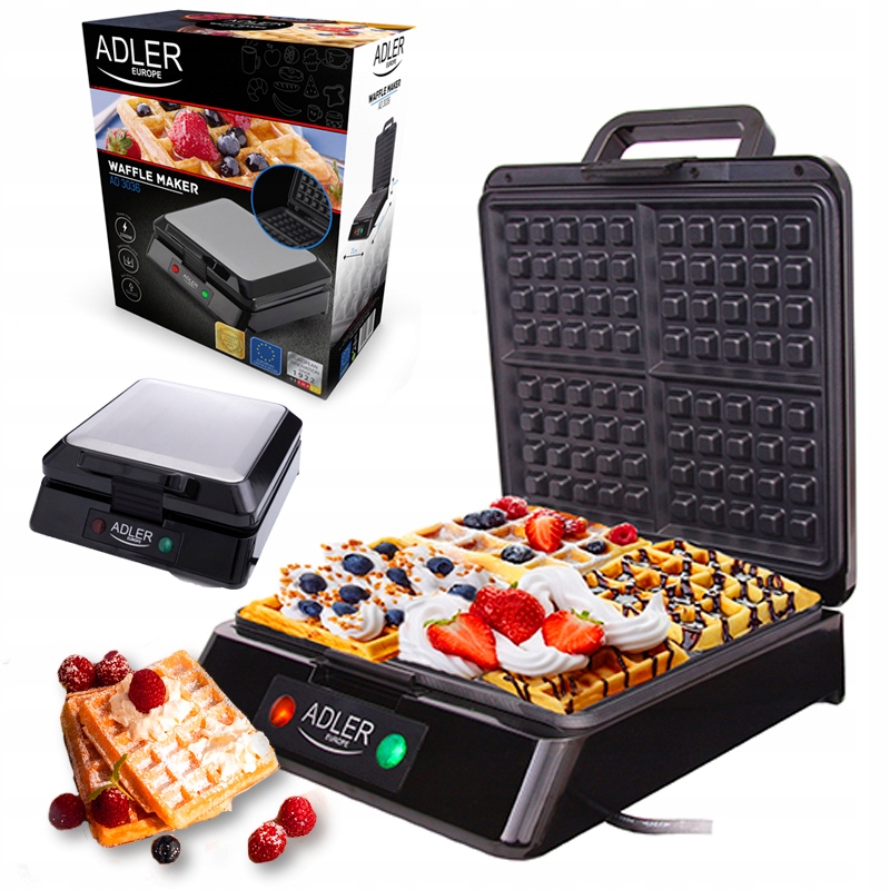 Vaflovač 4 CRISPY WAFFLES HIGH POWER 1500W ADLER