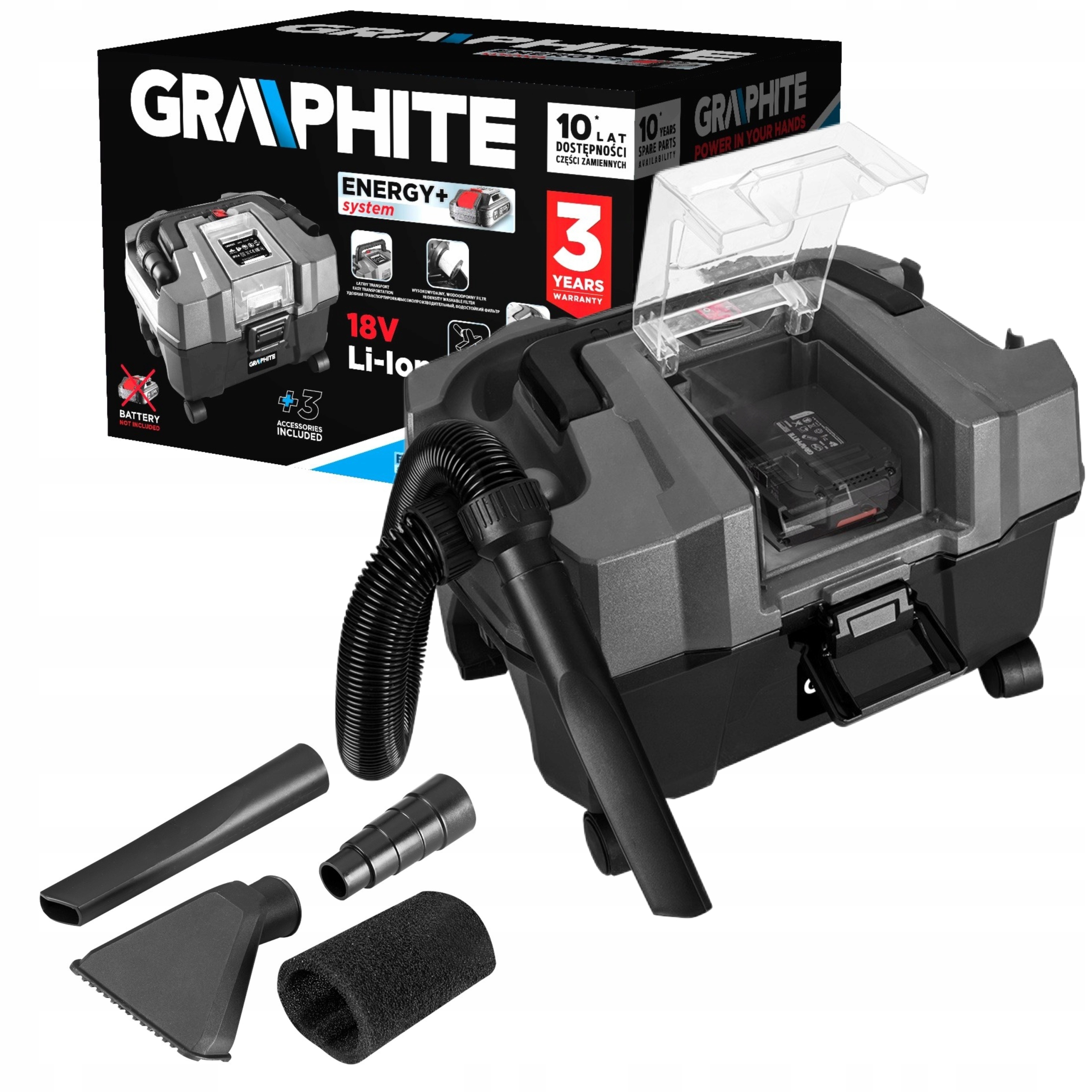 Grafitový TOP-58GE105 150 W priemyselný vysávač