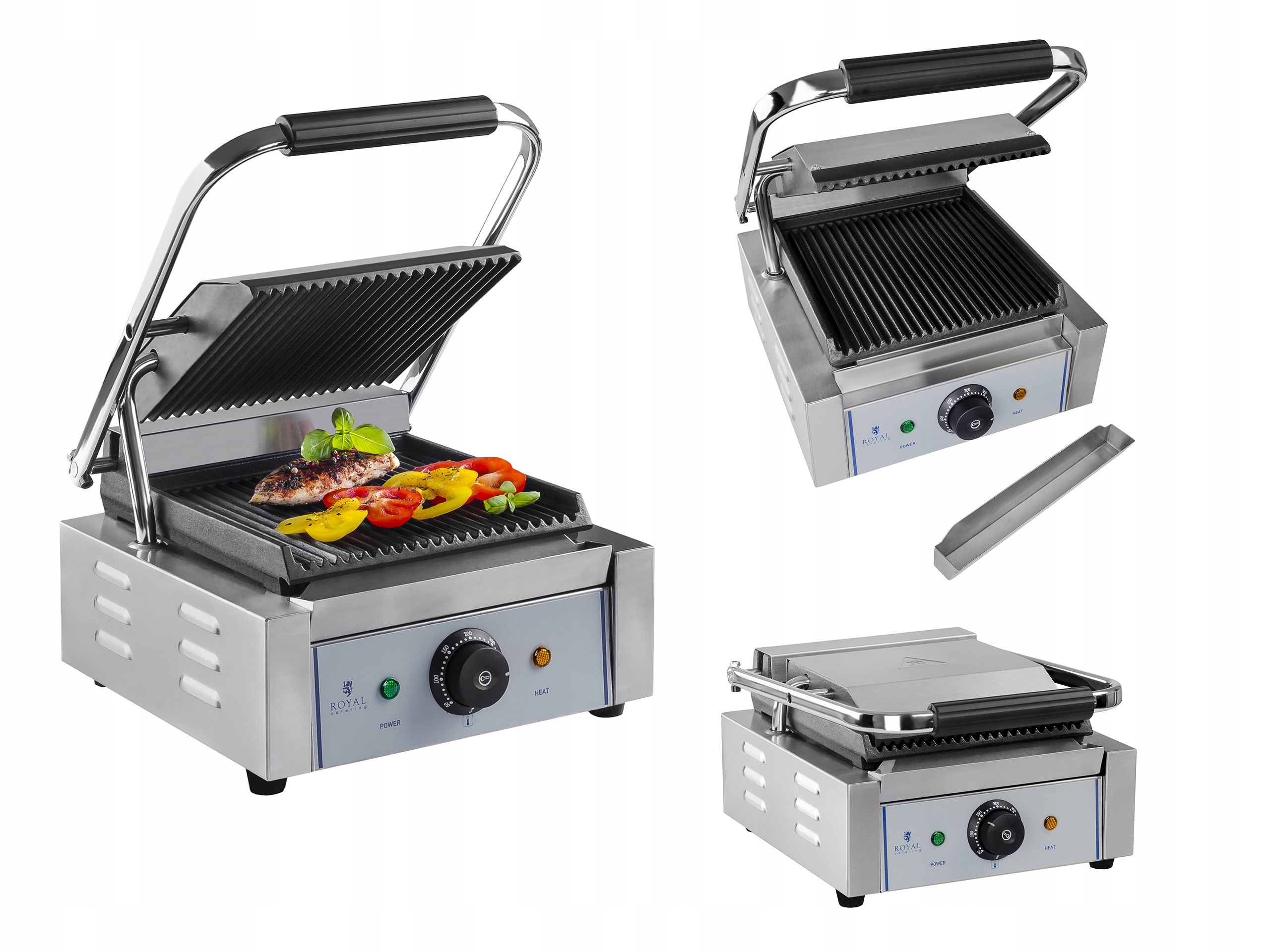Hriankovač s kontaktným grilom s príkonom 1 800 W, DVOJSTRANNÝ