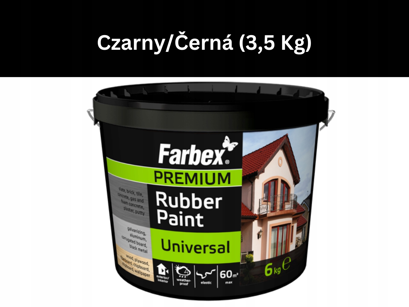 GUMA FARBA Farbex Universal Premium Tekutá guma na všetky povrchy, ČIERNA