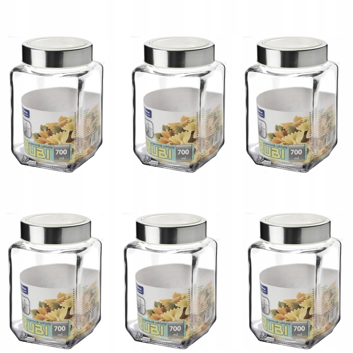 Sklenená kuchynská nádoba Galicja Rubi 6 x 700ml