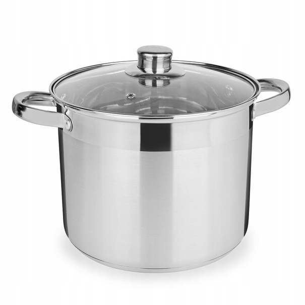 Rovný oceľový hrniec Tadar 10 l, indukcia plynu