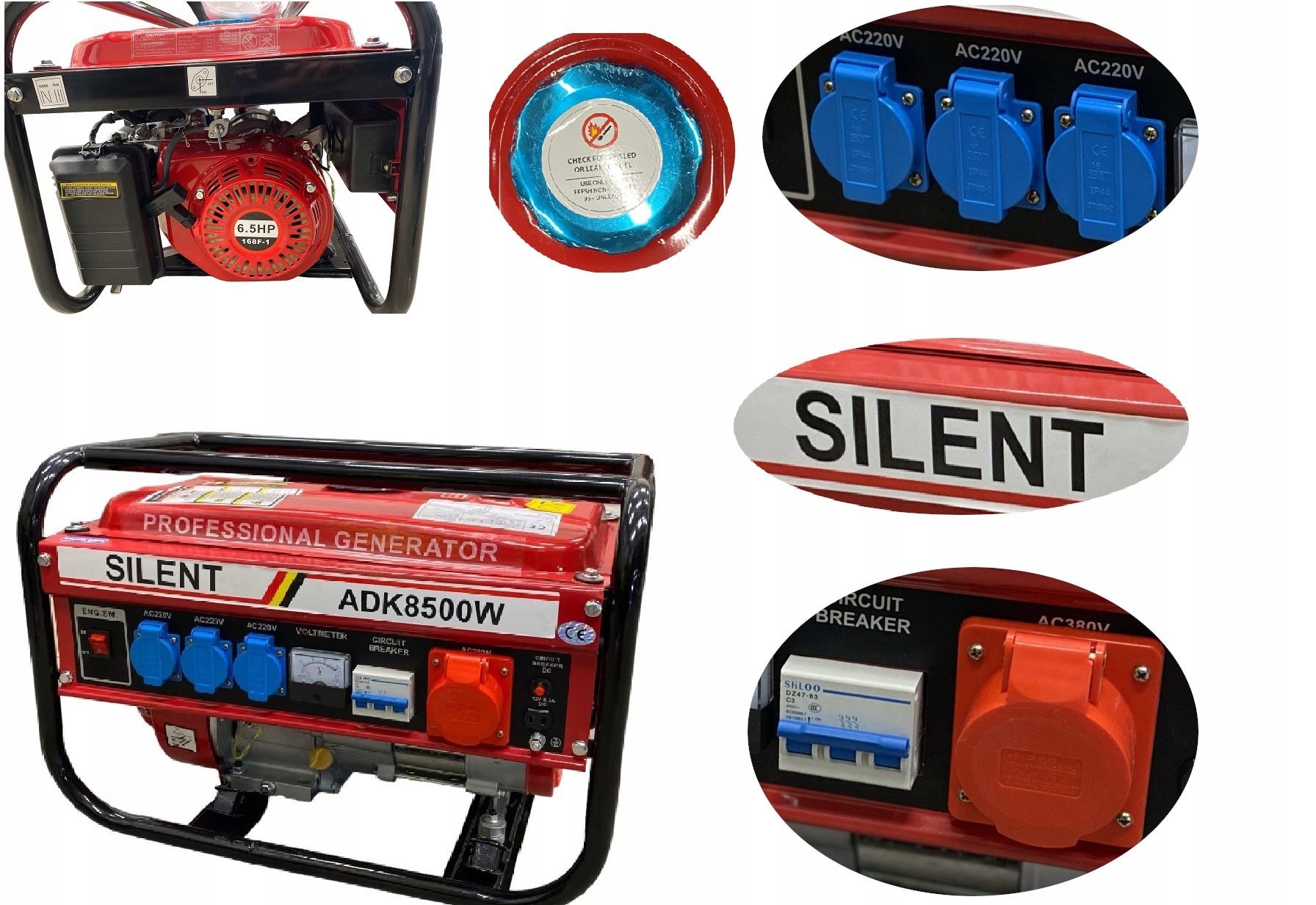 Prenosný trojfázový benzínový generátor Silent 2500 W