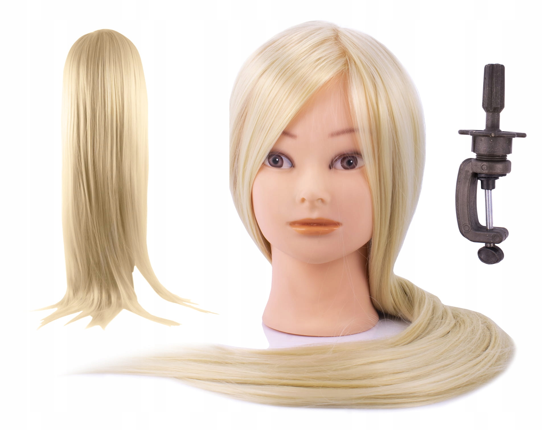 Kadernícka tréningová hlava Mia 60 cm blond