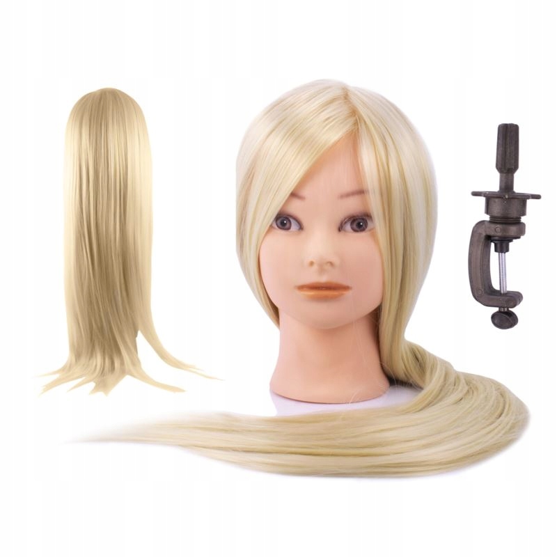 Kadernícka hlavica Mia 60 cm - blond + statív