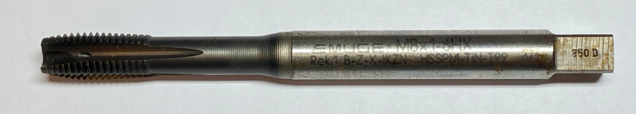 Priamy závitník M8x1 6HX HSSPM TIN Emuge