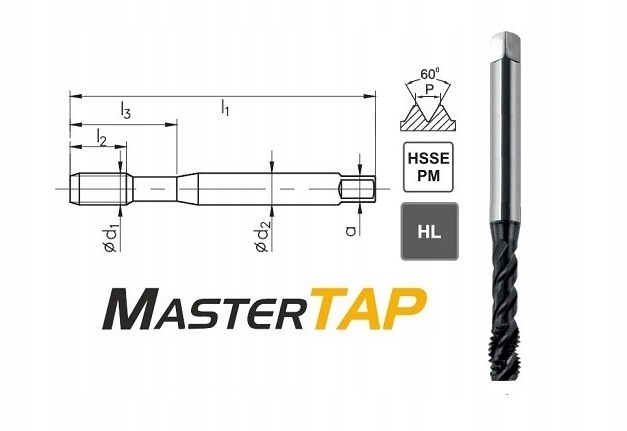 Strojný závitník DIN371E M8 MasterTAP FANAR