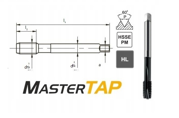 Strojný závitník DIN376B M12 MasterTAP FANAR