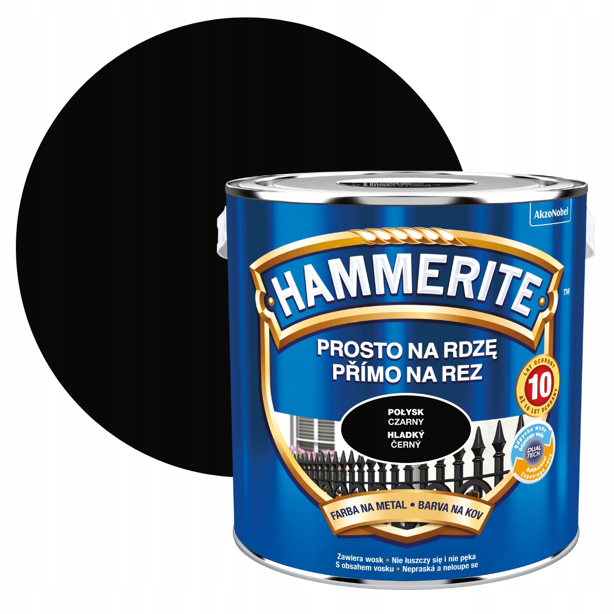 Hammerite antikorózna farba 5093761 čierna 2,5l