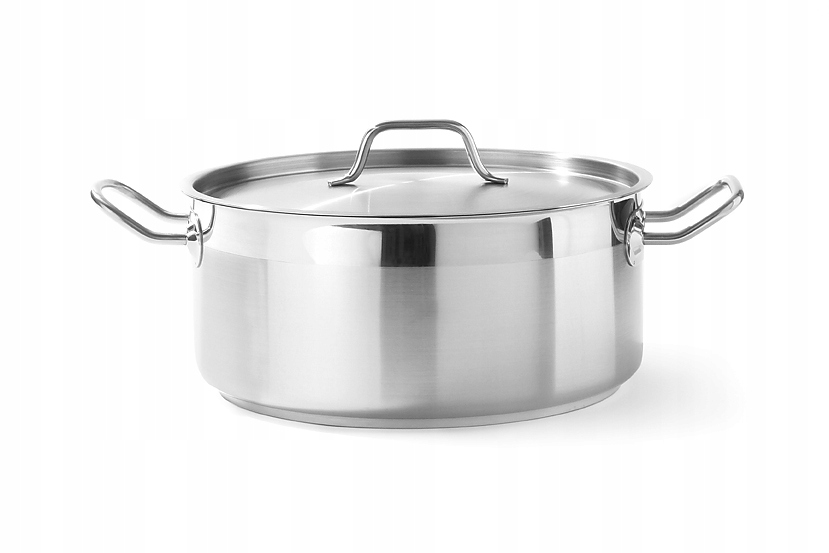 HENDI Nízky hrniec s pokrievkou, objem 7,5 l 280 (H) 120