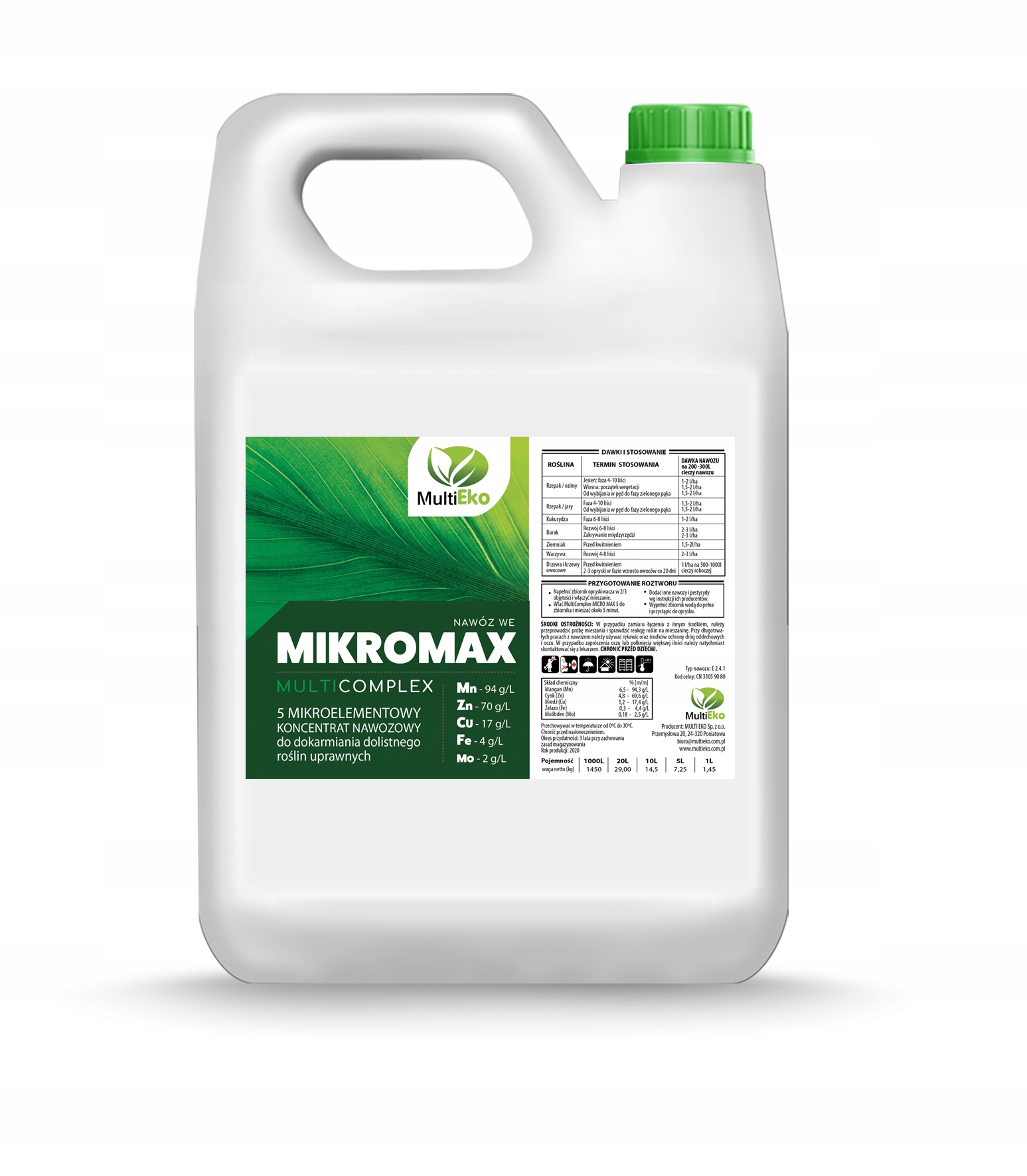 Viaczložkové hnojivo Multi Eco tekuté 25 kg 20 l