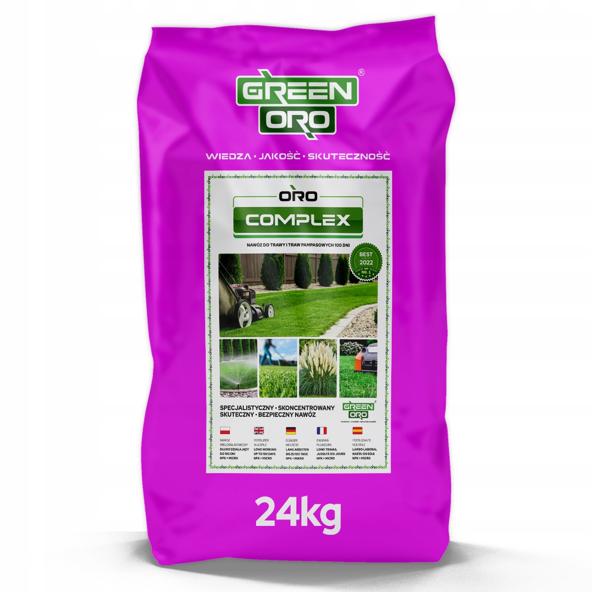 HNOJIVÁ EU viaczložkové hnojivo Trávnikové hnojivo Granule s dlhodobým účinkom 25 kg 25 l