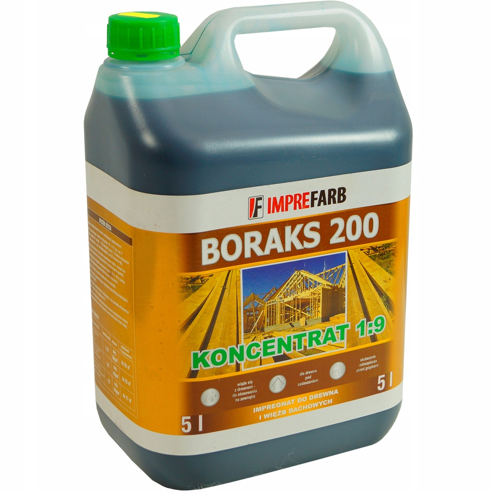Farba na stavebné drevo Borax 200 zelená 5L