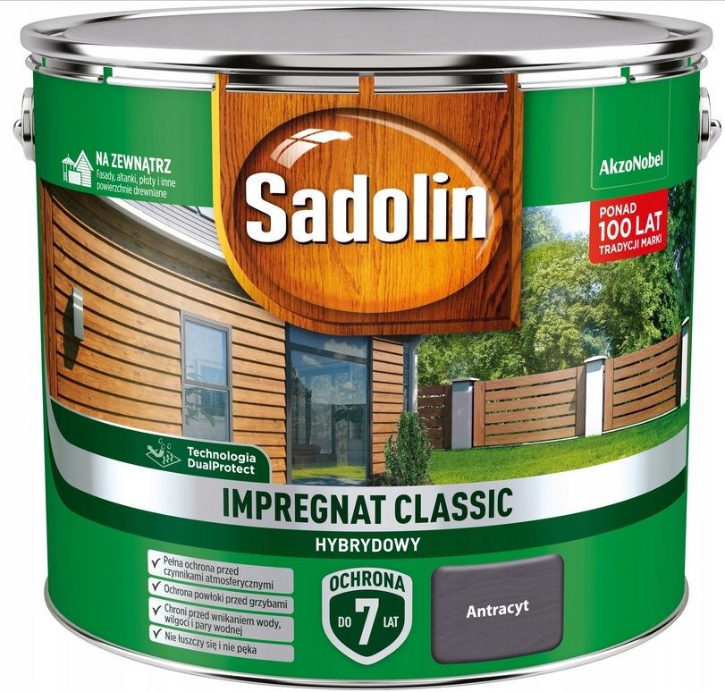Sadolin Antracitová impregnácia dreva 9 l