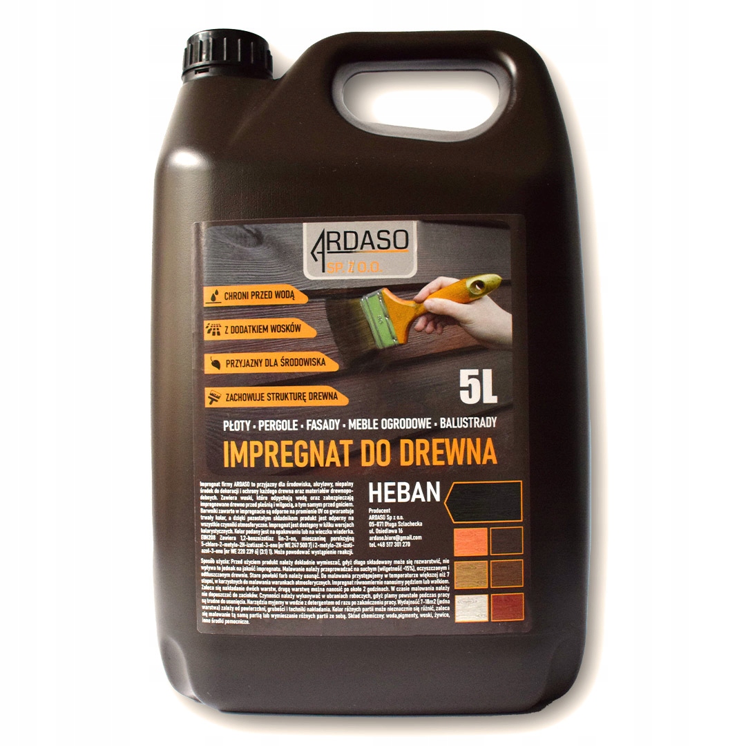 IMPREGNAT dekoratívna farba na drevo 10l Ebony
