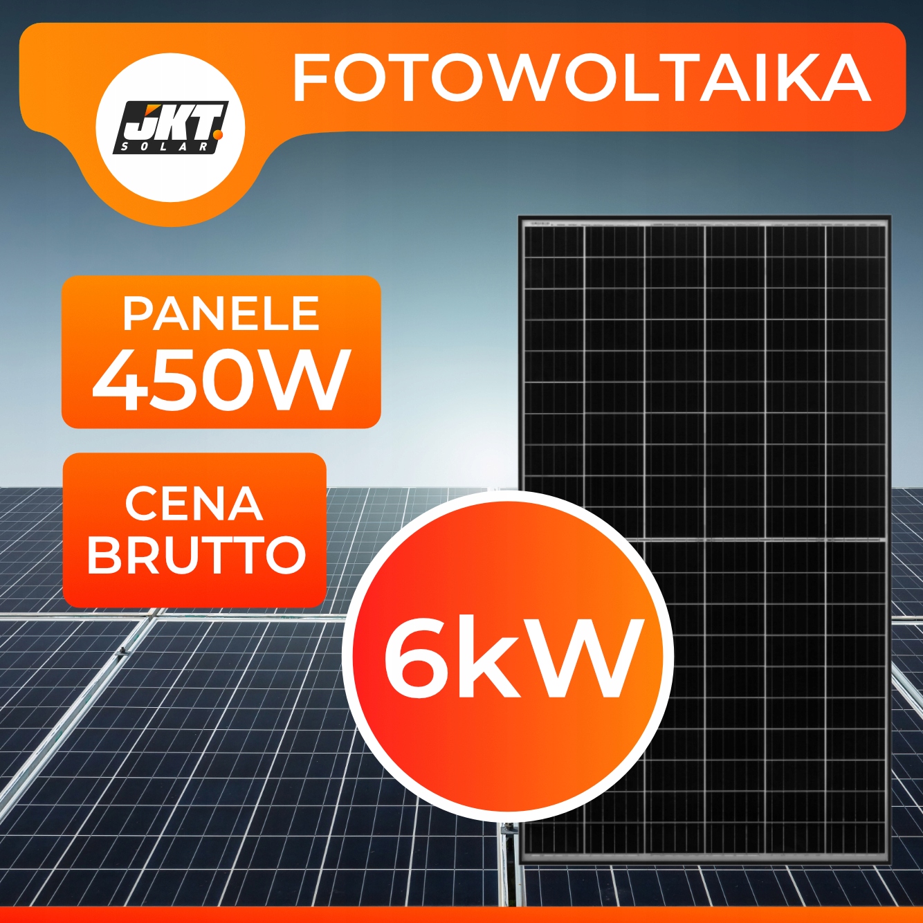 6kW fotovoltaická inštalácia s 450W MONO zostavou