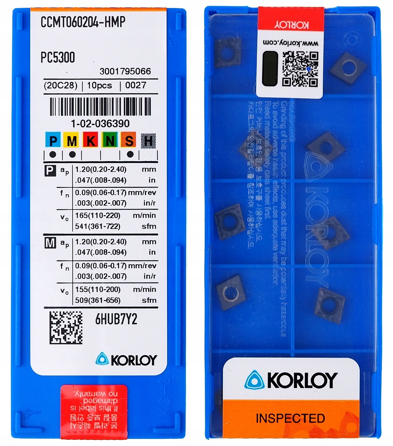 KARBIDOVÉ DOSKY CCMT 060204 MP PC5300 KORLOY