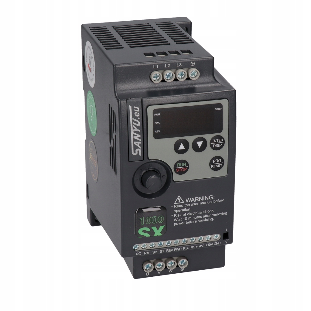 Sanyu trojfázový menič 0,75 kW 2,7 A