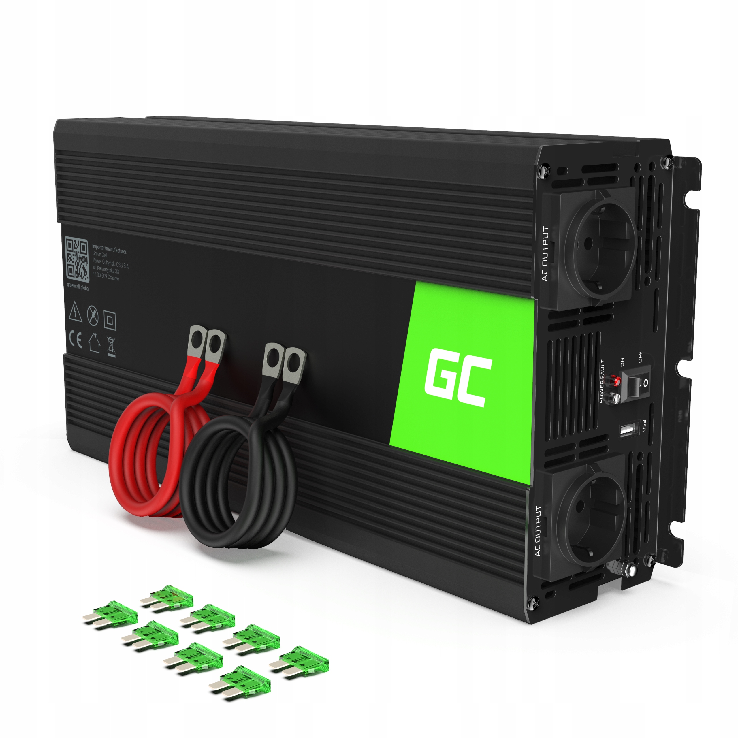 Green Cell 12V 230V 3000W Sinus invertor