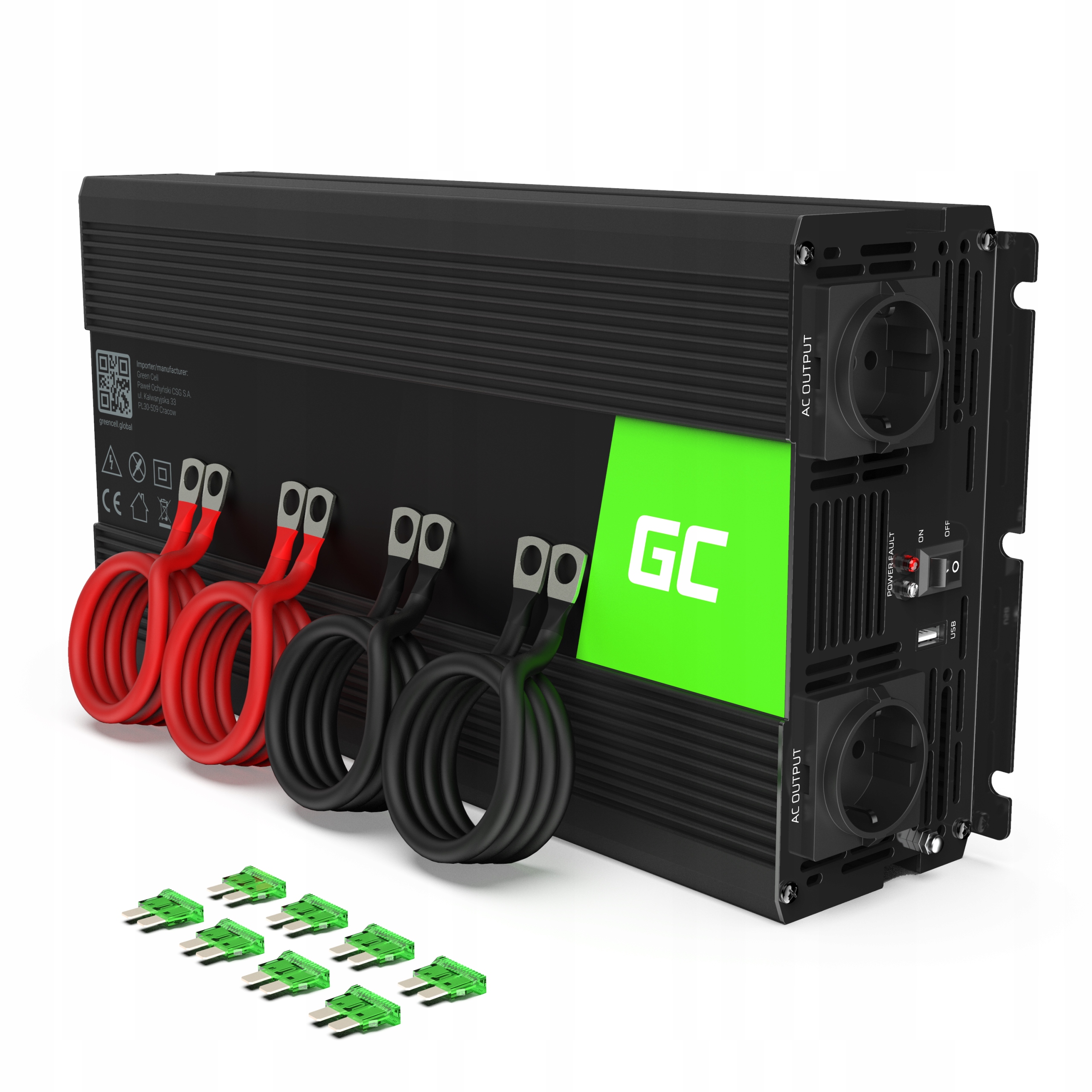 Green Cell 12V 230V 4000W invertor Sinus