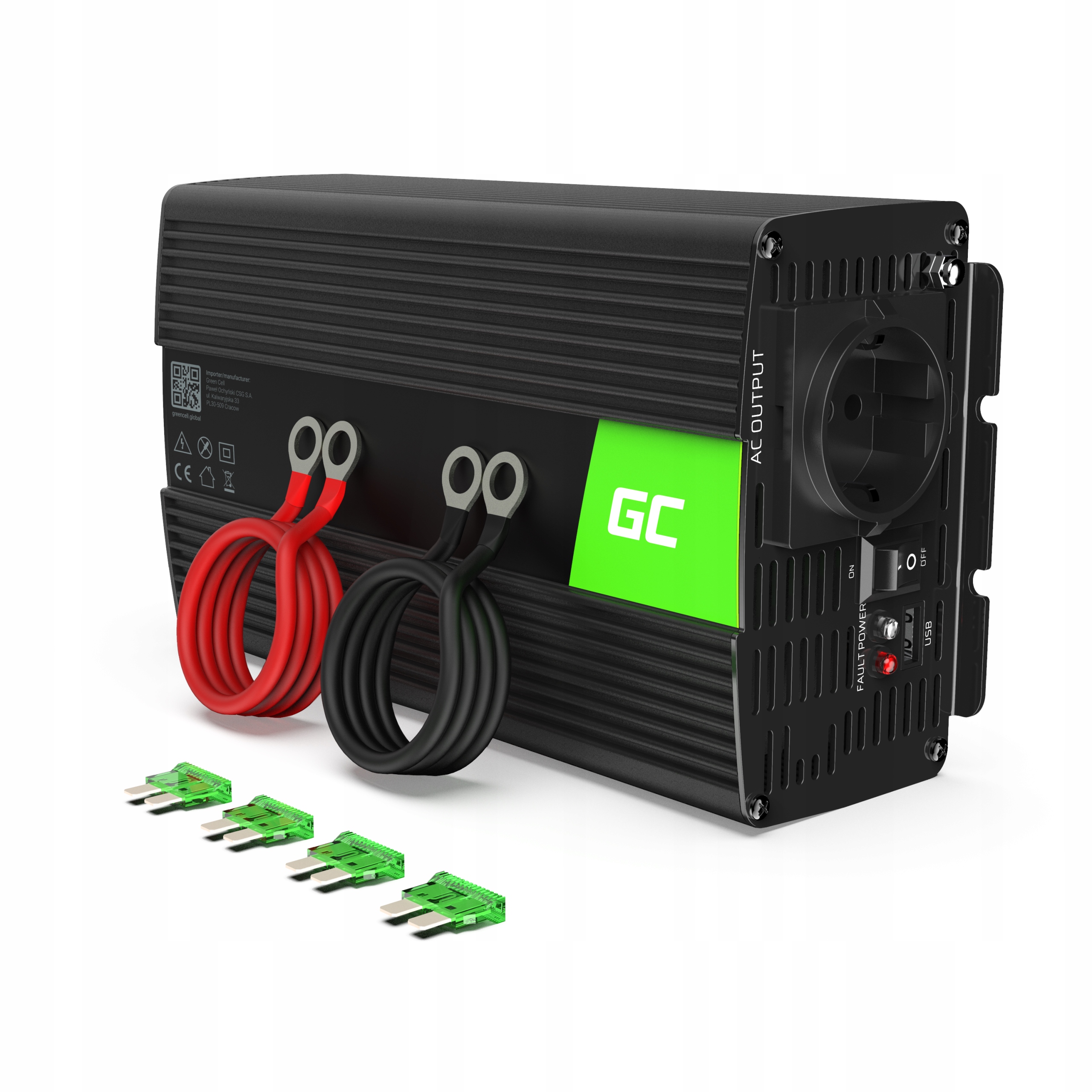 Green Cell 12V až 230V 2000W 2kW menič napätia