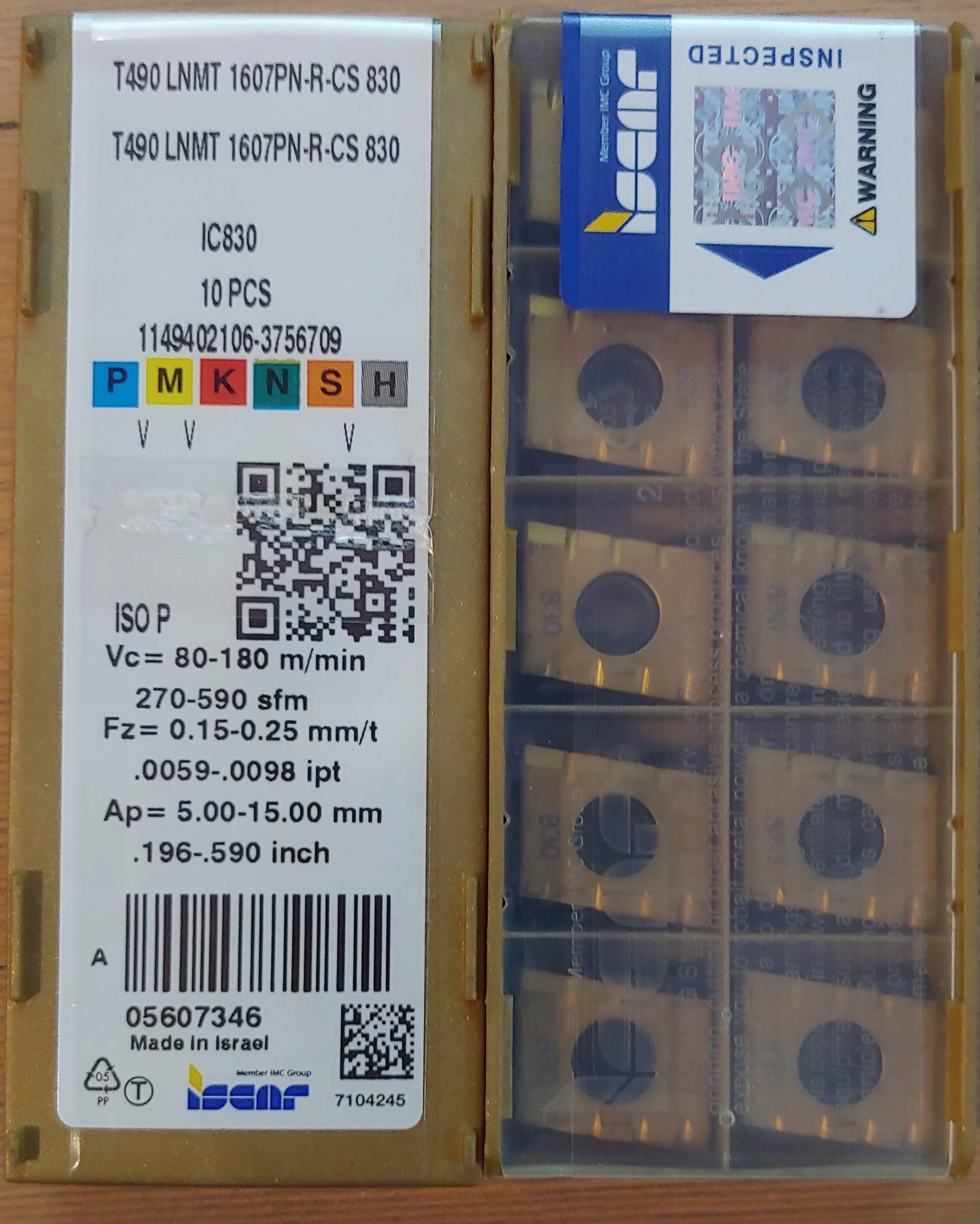 Iscar T490 LNMT 1607PN-R-CS IC830