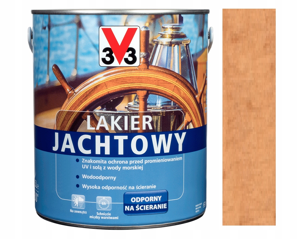 Lak na jachtu V33, jantárový lesk, 2,5l