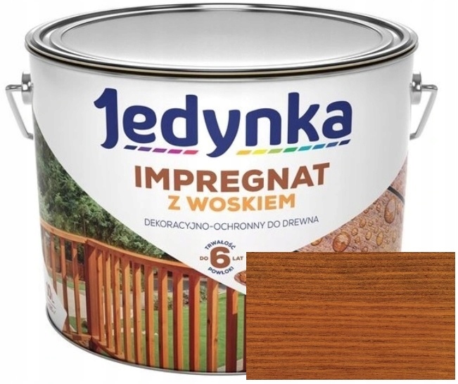 Jedynka IMPREGNÁCIA DREVA s VOSKOM dekoratívna a ochranná impregnácia pre exteriér orech 10l
