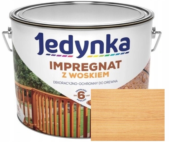 Jedynka IMPREGNÁCIA DREVA s VOSKOU dekoratívnou a ochrannou impregnáciou do exteriéru, bezfarebná 10l