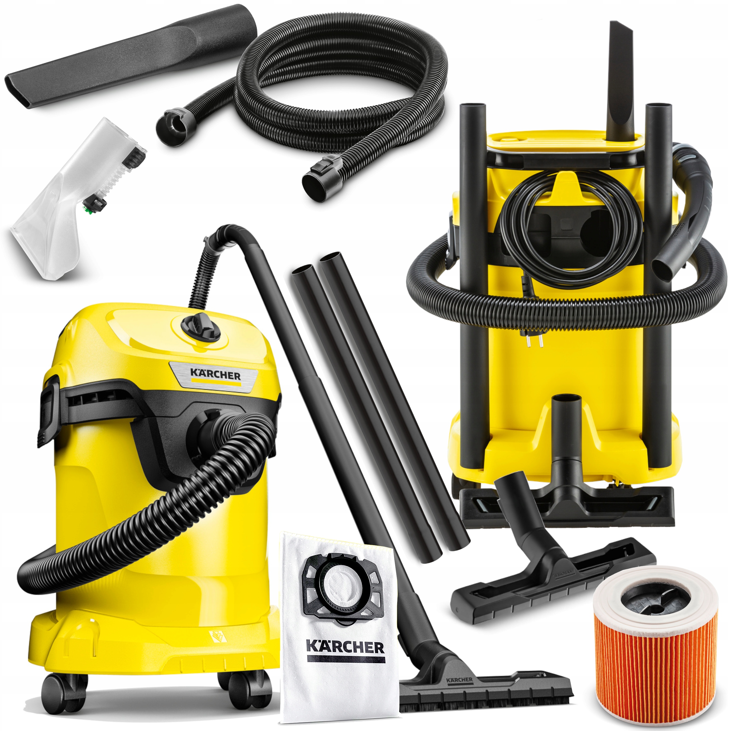 Priemyselný vysávač Kärcher WD3 1000 W + hubica na čalúnenie KARCHER SE 4001 SE 5100