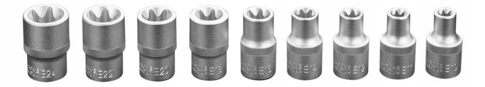 ZÁSUVNÝ KLÍČ 1/2 SADA TORX 9 KS