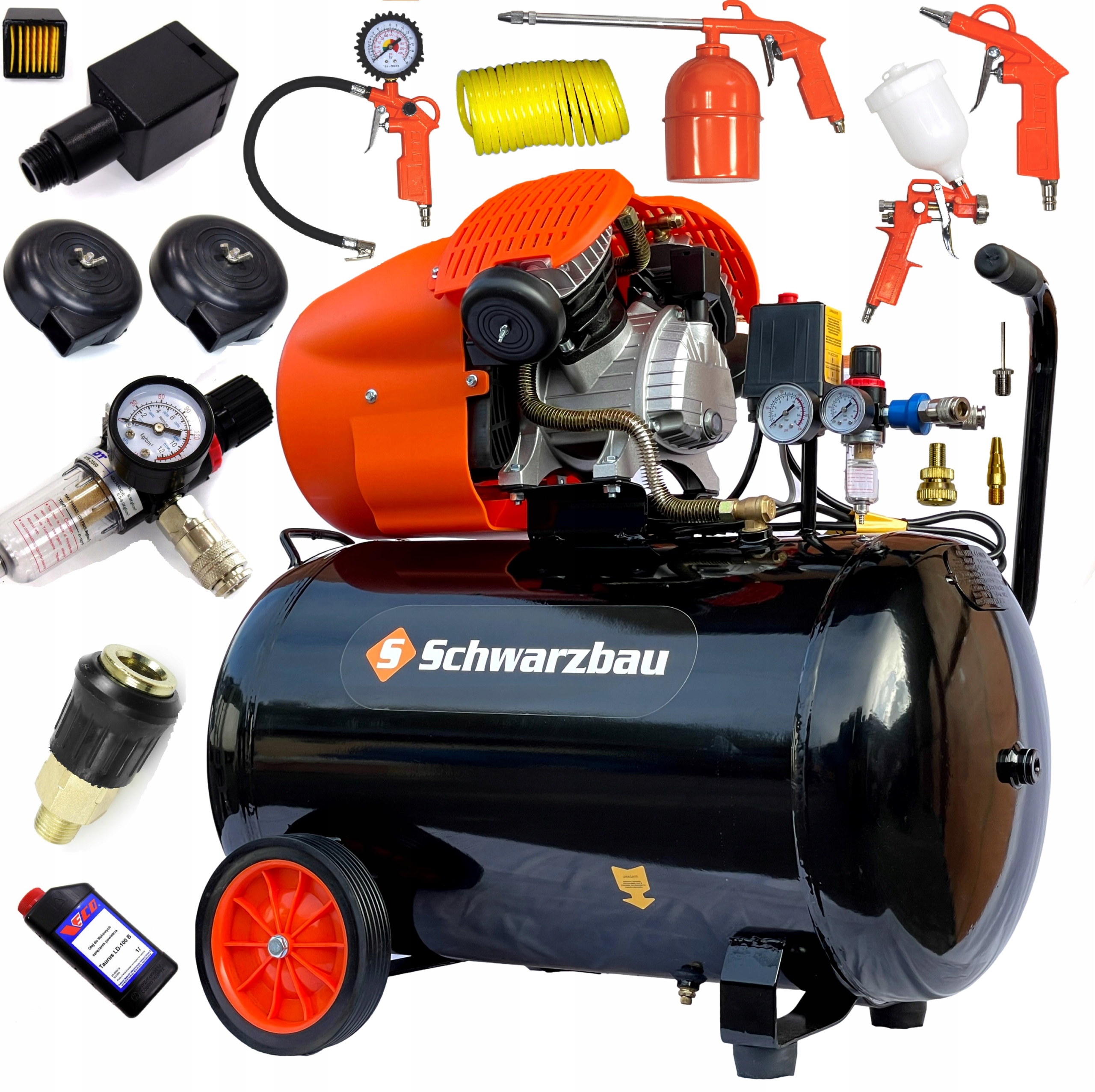 Olejový kompresor Schwarzbau zbv 100 l 10 bar