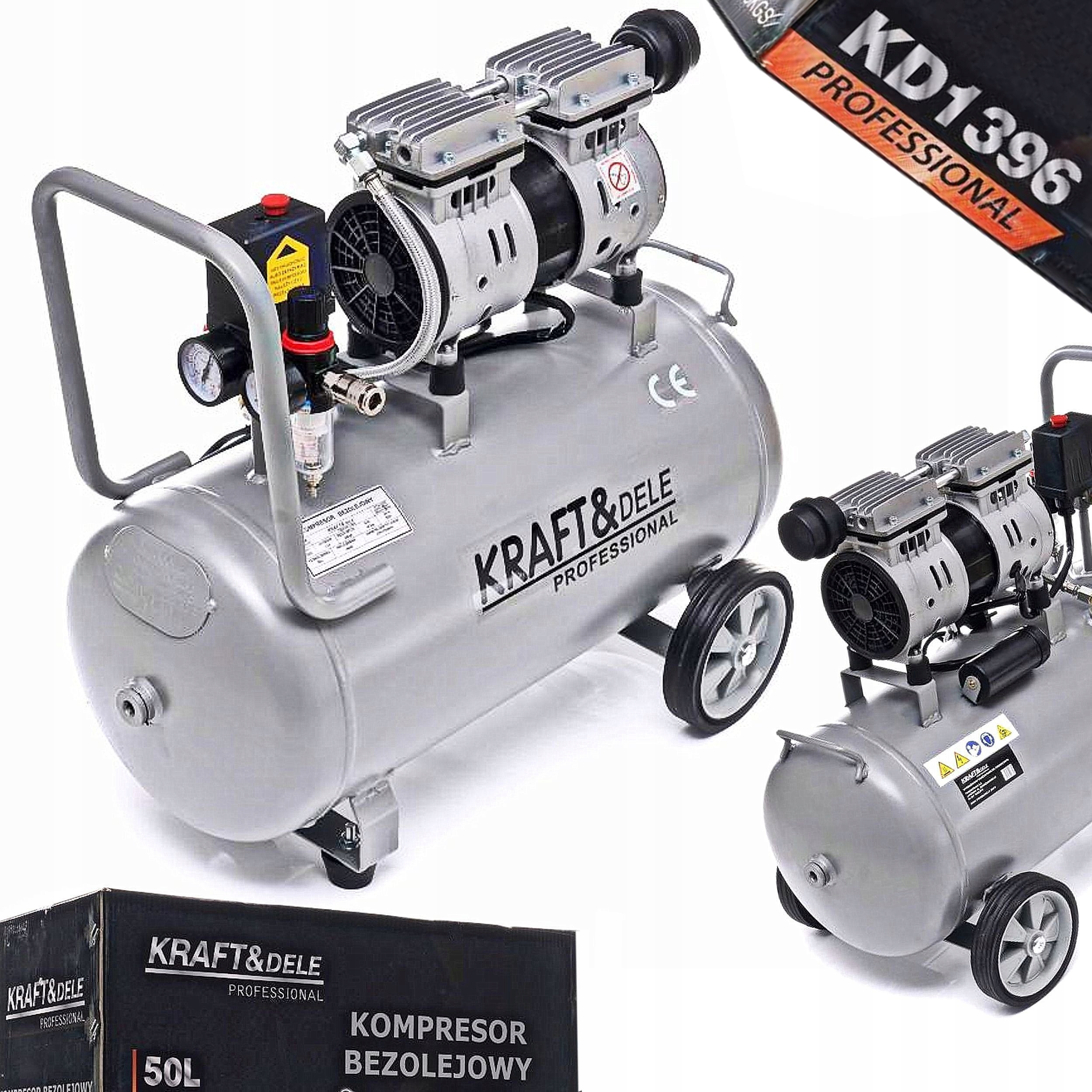 Kompresor bezolejowy Kraft&Dele KD1396 50 l 8 bar