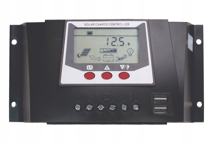 SOLÁRNY PWM REGULÁTOR EL-WP30DU-30A 12 / 24V LCD USB