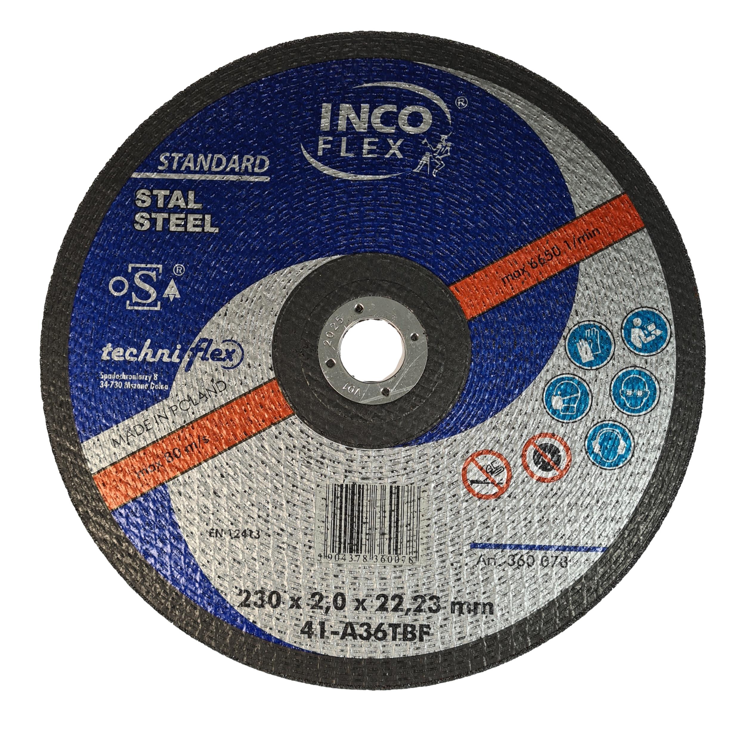 KOVOVÉ REZNÉ KOTOUČE 230 x 2,0 INCO FLEX