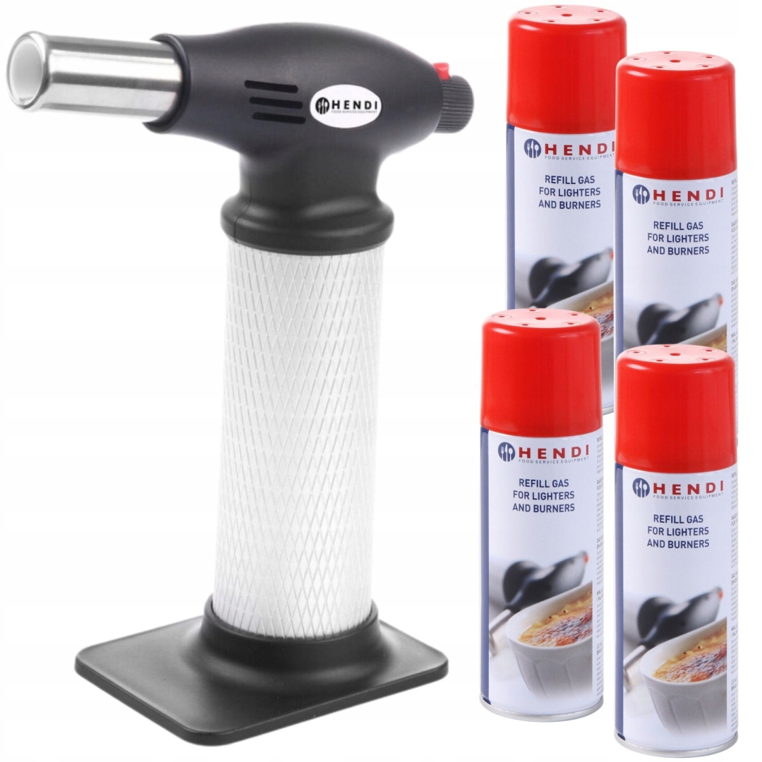 Plynový horák na Creme Brulee XL + 4x plyn Hendi