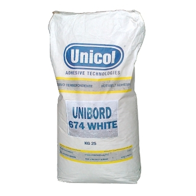 Tavné lepidlo UNIBORD 674 biele -25 kg Unicol