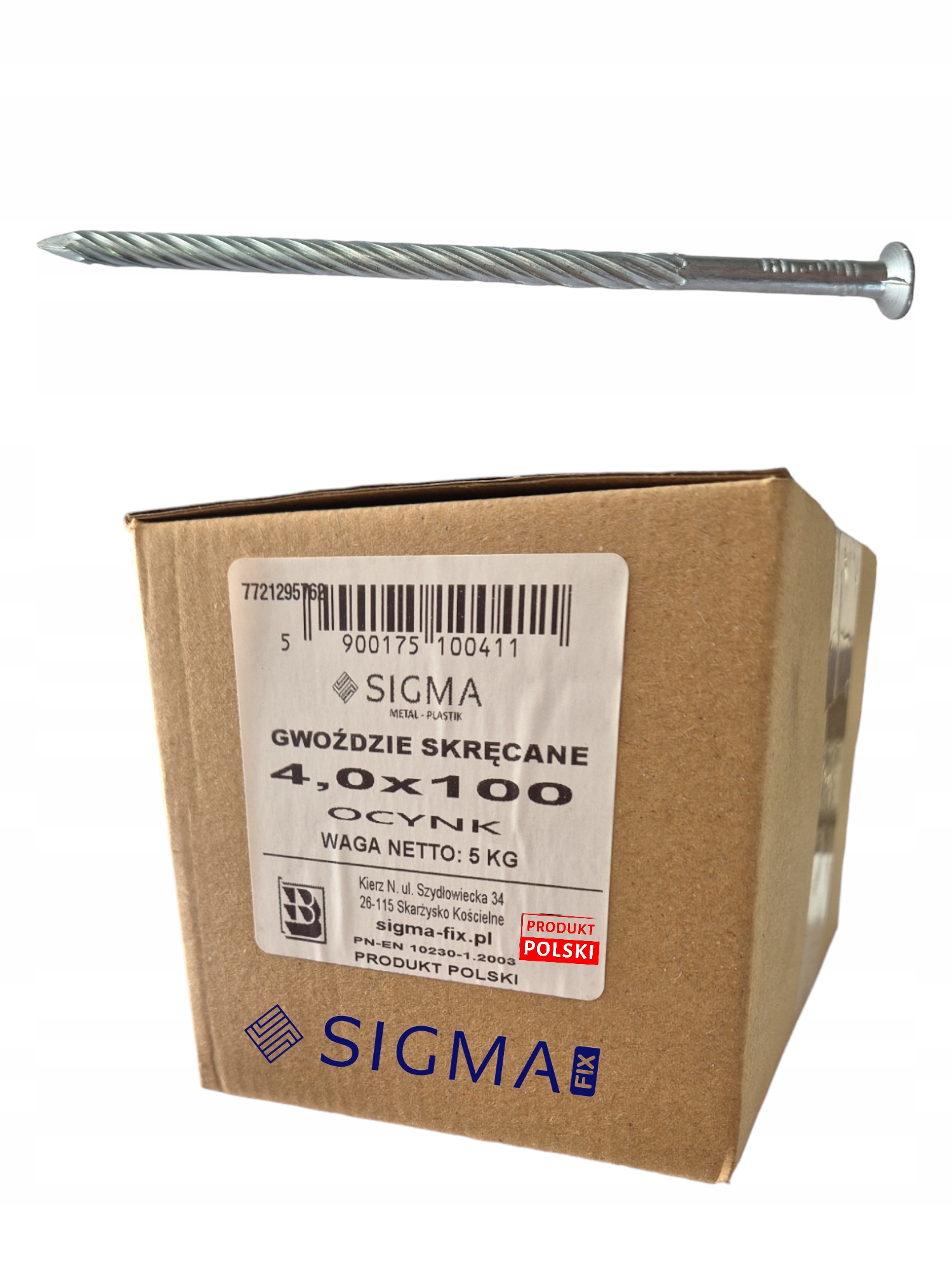 Klince Sigma twist 100 mm 560 ks 5,2 kg
